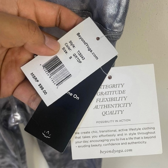 Beyond Yoga Metallic Tie Dye High Waisted Midi Legging - Picture 8 of 12